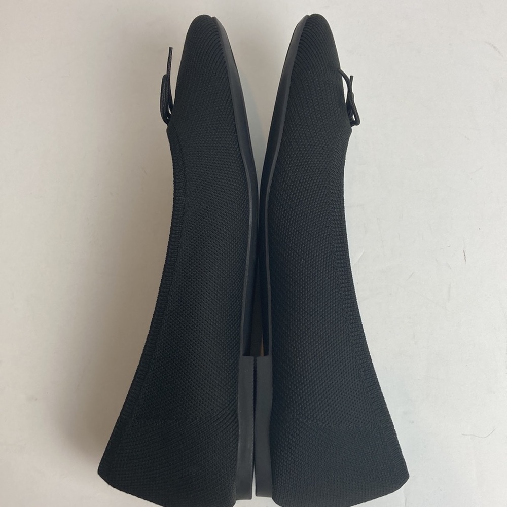 Vionic Klara Knit Ballet Flat 9.5 Black Square Toe Bow Slip-On Balletcore Office - Picture 14 of 16